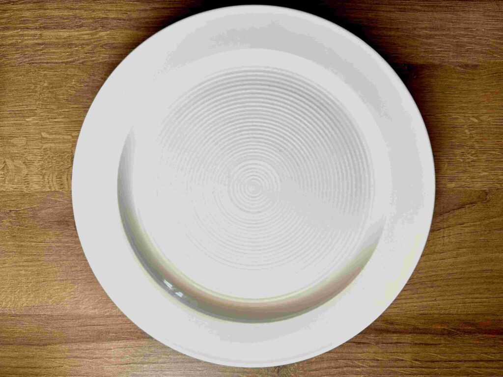 Ein leerer Teller ist langweilig.